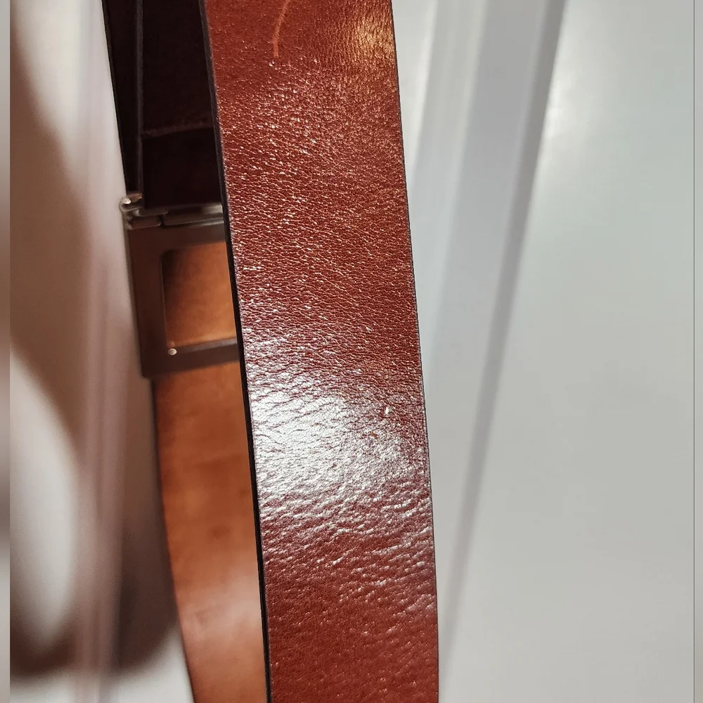 Pelle Studio Brown Leather Belt with Silver Buckle